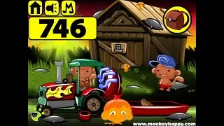 Monkey Go Happy 746 Tractor Pull Full Walkthrough (Pencil Kids)