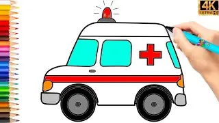 СКОРАЯ ПОМОЩЬ ЧЕРТЕЖ 🚑КАК НАРИСОВАТЬ СКОРУЮ МАШИНУ ПРОСТО 😍РИСУЕМ КАРТИНКИ 🌈ПРОСТЫЕ РИСОВАНИЯ