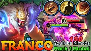 MVP Play Franco Annoying Hook Combo! - Top 1 Global Franco by YouTube Kimoba - Mobile Legends