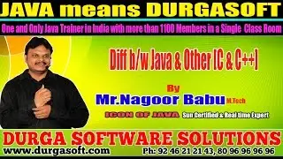 Core Java Training | Difference b/w Java & others [C & C++]  by Nagoor Babu