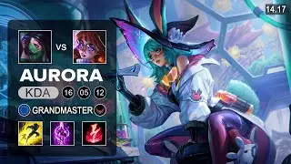 Aurora vs Akali Mid - EUW Grandmaster - Patch 14.17 Season 14