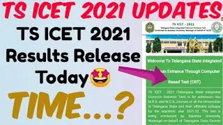 TS ICET 2021 Results Release Today🤩//Time fixed.!//TS ICET 2021 Results//TS ICET 2021 Rank Card