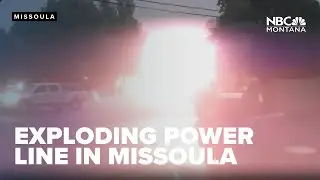 Exploding power line in Missoula during storm on Wednesday