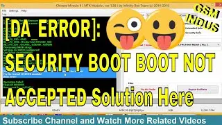 Cm2 MTK Android Securityboot_boot_not_accepted Boot Error Fix File [DA_ERROR]  Solution Here