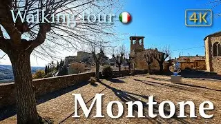 Montone (Umbria), Italy【Walking Tour】History in Subtitles - 4K