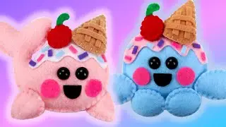 Narwhal & Octopus Plush Tutorial 🍦🍒 | Easy & Cute Felt Craft