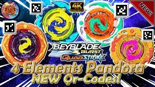 New 4 ELEMENTS Pandora Qr-Codes | Новые Qr-Коды Pandora 4 Элемента - Beyblade Burst QuadStrike