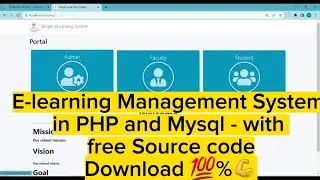 E-learning Management System in PHP and Mysql - with free Source code 💯 Download 🔥 💪