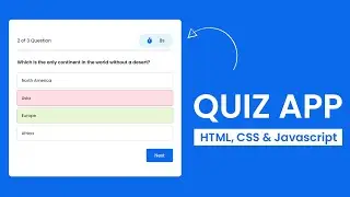 Create a Quiz App using HTML, CSS & JavaScript