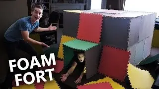 CRAZY INDOOR FOAM MAT BOARD FORT! (CHALLENGE)