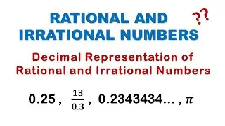 Rational and Irrational numbers | difference between rational and irrational | online math with asad