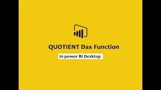 QUOTIENT function (DAX) - DAX QUOTIENT function | DAX Functions Online free training in power bi