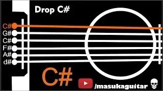 【GUITAR TUNER】[ Drop C# ] (C# G# C# F# A# D#)