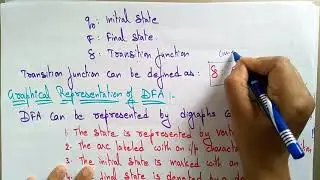 deterministic finite automata (DFA) | TOC  | Lec-9 | Bhanu Priya