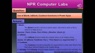 Use of Blank, IsBlank, Coalesce functions in Power Apps