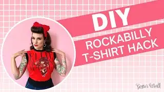 Gertie's Easy Rockabilly T-Shirt Beginner Sewing Tutorial, Charm Patterns DIY Barbie T-shirt Hack