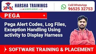 Pega Alert Codes, Log Files, Expection Handling Using activity to Display Harness.