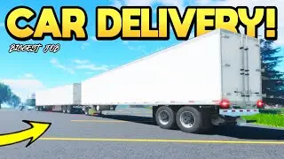 Big CAR DELIVERY with SEMI TRUCK in Roblox American Plains Mudding!