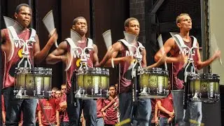 Indoor action with the 2015 Cadets drum line