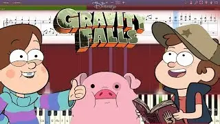 Gravity Falls - Main Theme & Finale [Piano Tutorial | Sheets | MIDI] Synthesia