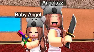 Playing MM2 with BABY ANGEL for THE FIRST TIME!