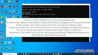 ORA-00909: invalid number of arguments - Oracle Database 12c Error Messages