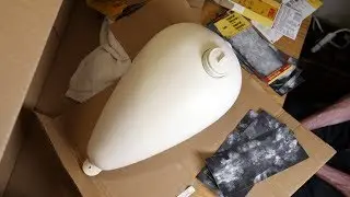 Spray Painting a Matte Finish Motorcycle Tank // Becky Stern