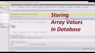 How to Store Array values in Database