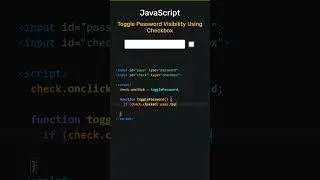 Javascript toggle password 