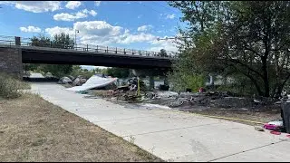 Homeless camp burns near Clark Fork River in Missoula