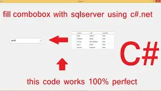 how to link combobox with database values in C#