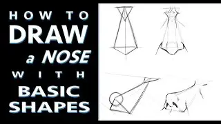 How to Draw A Nose Using Basic Shapes - Tutorial