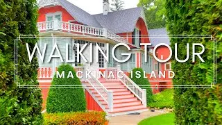 VICTORIAN NEIGHBORHOOD WALKING TOUR on MACKINAC ISLAND | Historic Hubbards Annex in the Rain