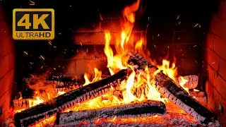 🔥 Fireplace 4K UHD! Fireplace with Crackling Fire Sounds. Fireplace Burning for Home