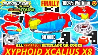 XYPHOID XCALIUS X8 QR CODE ? GAMEPLAY | All Xcalius Beyblades QR Codes | Beyblade Burst Quad Strike