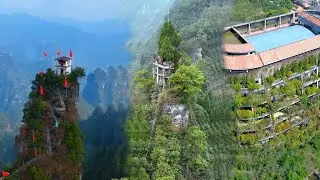 Wonders of China on the Cliff | Rural Houses on the Cliff | Amazing Chinese Landscape