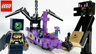 LEGO Minecraft The Ender Dragon and End Ship 😱21264 Speed Build Review