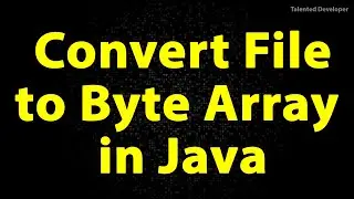 Java Program to Convert File to Byte Array