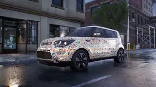 Kia Soul's Dazzling Makeover with Rwraps Cobblestone Rainbow Wrap