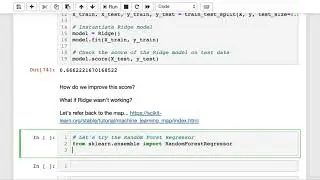 91 Choosing The Right Model For Your Data 2 Regression |Scikit-learn Creating Machine Learning Model