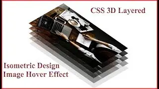 CSS 3D Layered Image Hover Effect- CSS Isometric Design|| Player Of Code