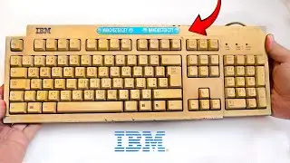 Restoring a Vintage Yellowed IBM Keyboard - Yellowed Plastic Retrobright