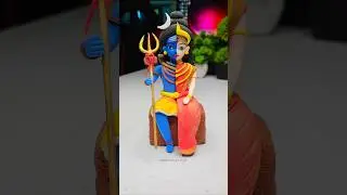 Shiv Shakti idol making with clay 🌸 Shiv Parvati ji making 🙏🏻 Har Har Mahadev 