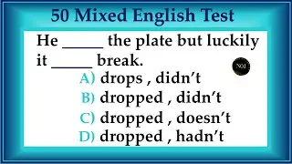 50 English Tenses Test | Verb Grammar mixed | English All Mixed Tenses Quiz | No.1 Quality English