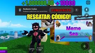 RESGATE AGORA! CÓDIGOS DE MEME SEA! MUITAS GEMAS E MUITO DINHEIRO! ROBLOX MEME SEA