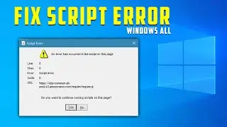 how to fix script error on windows | Pin Tech | how to solve script error of windows 10 |