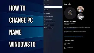 How to change your PC name, username and user folder name - WINDOWS 10