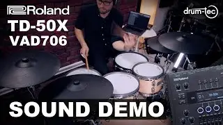 Roland TD-50X Sound Demo on the VAD706 GN electronic drumkit