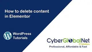 How to delete content in Elementor