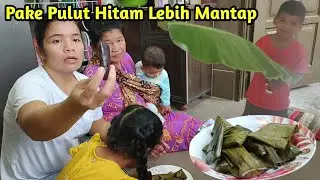 Buat Lepat pulut hitam sama mamak biring || Sangat Sedap Kue Buatan Kita